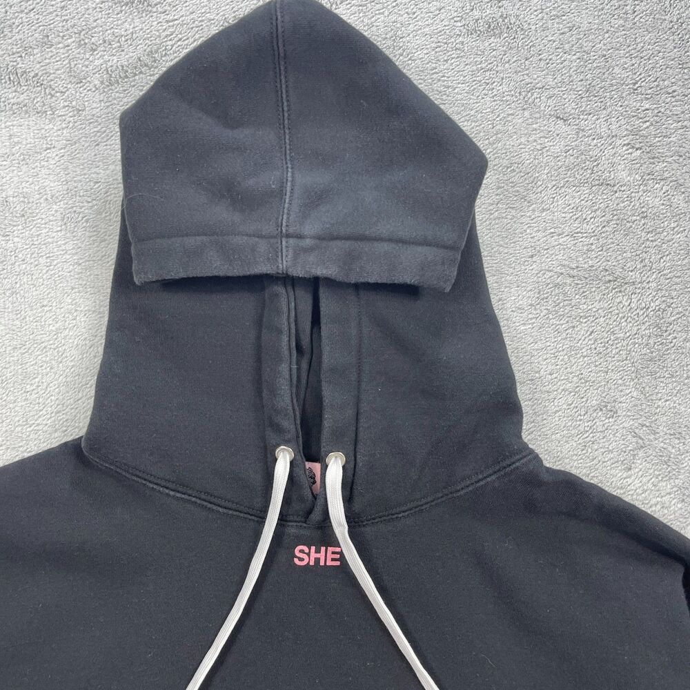 Darc Sport Wolves Club SHE Fight Cancer X Nfgu Cropped Hoodie Women Medium Black - Picture 2 of 11